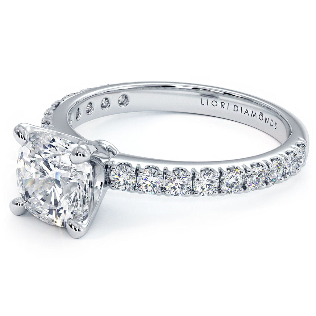 1.5 Carat Cushion Cut Micro Prong Set