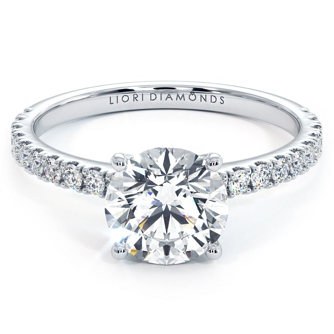 1 Carat Round Brilliant Petite Micro Prong Set