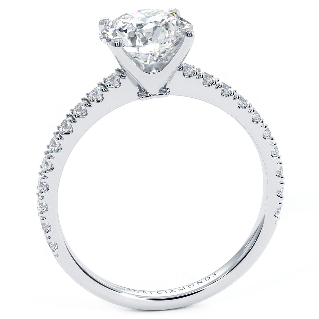 1 Carat Round Brilliant Petite Micro Prong Set