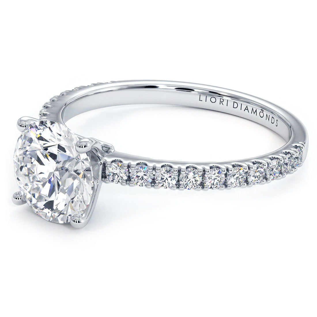 1 Carat Round Brilliant Petite Micro Prong Set