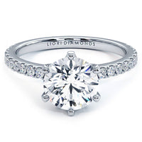 1.5 Carat Round Brilliant 6 Prong Petite Micro Prong Set