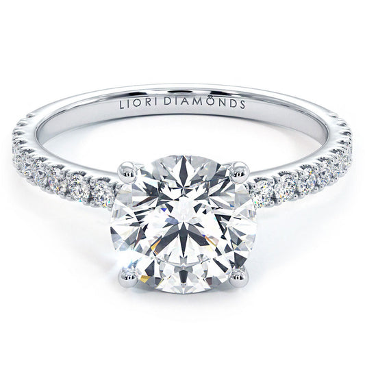 1.5 Carat Round Brilliant Petite Micro Prong Set