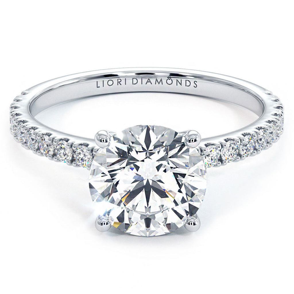 1.5 Carat Round Brilliant Petite Micro Prong Set