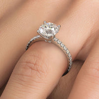 1.5 Carat Round Brilliant Petite Micro Prong Set