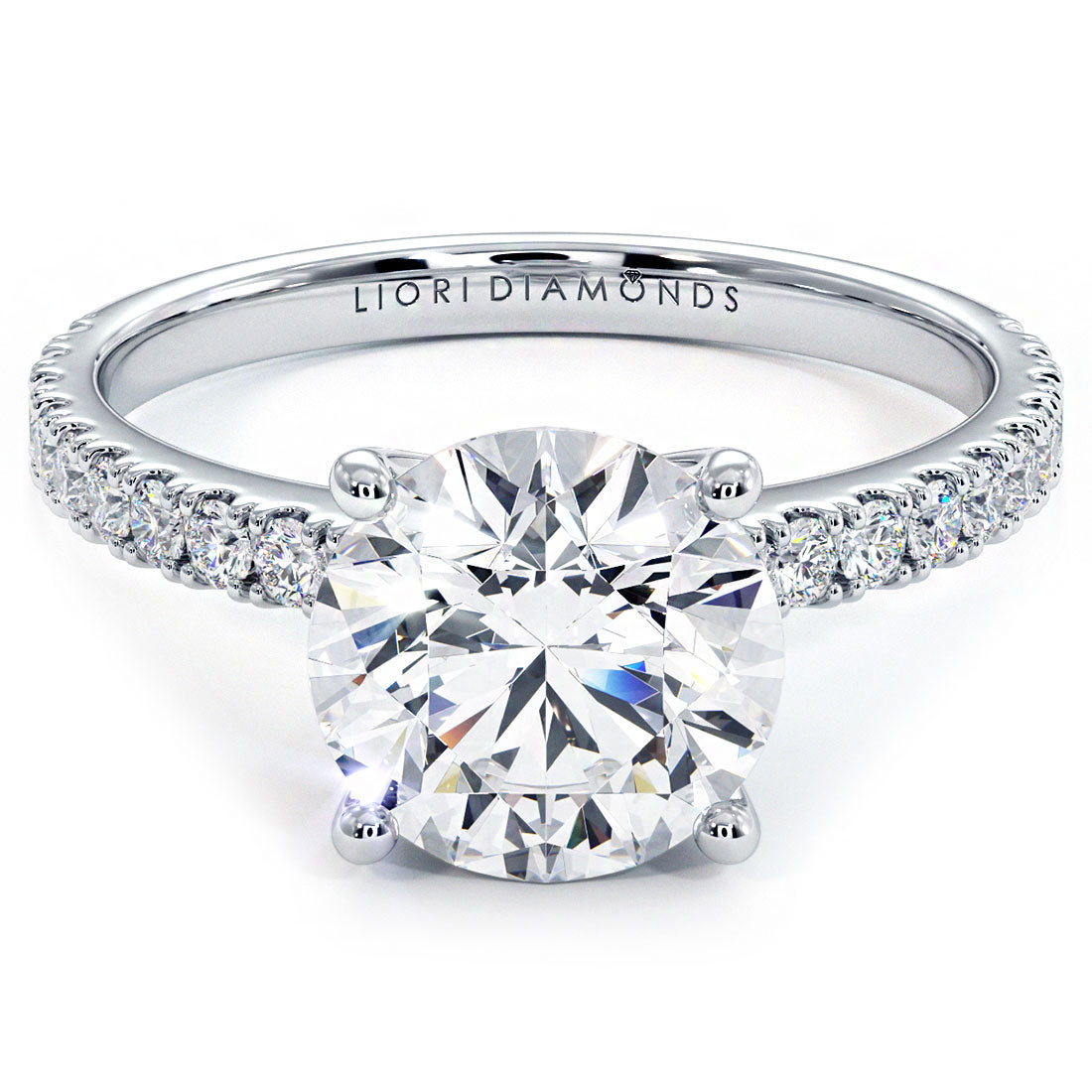 2 Carat Round Brilliant Petite Micro Prong Set