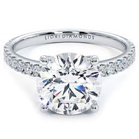 2.5 Carat Round Brilliant Petite Micro Prong Set