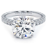 3 Carat Round Brilliant Petite Micro Prong Set