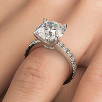 4 Carat Round Brilliant Petite Micro Prong Set