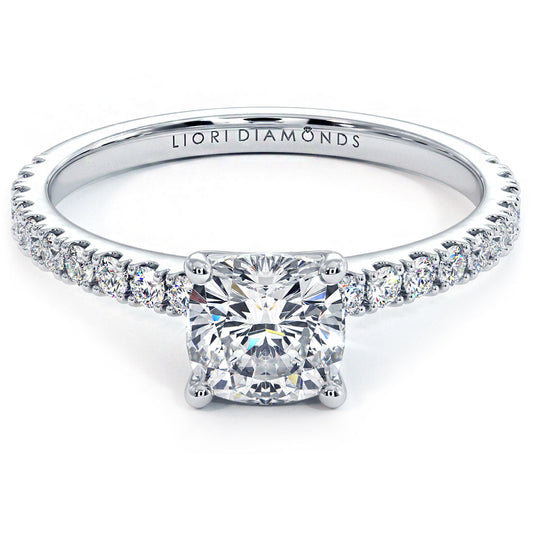 1 Carat Cushion Cut Petite Micro Prong Set