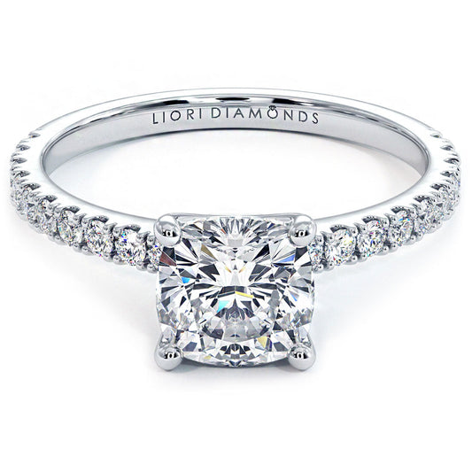 1.5 Carat Cushion Cut Petite Micro Prong Set