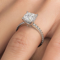 2.5 Carat Cushion Cut Petite Micro Prong Set