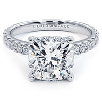 3 Carat Cushion Cut Petite Micro Prong Set