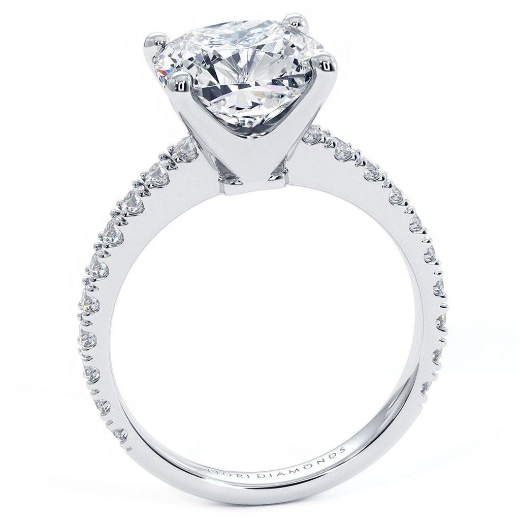 3 Carat Cushion Cut Petite Micro Prong Set