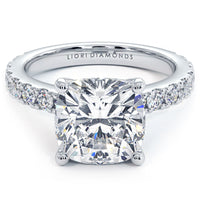 4 Carat Cushion Cut Petite Micro Prong Set