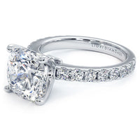 4 Carat Cushion Cut Petite Micro Prong Set