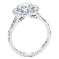 1.5 Carat Round Brilliant Floral Halo