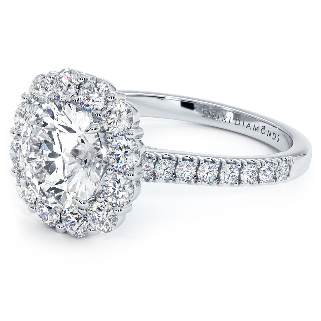 1.5 Carat Round Brilliant Floral Halo