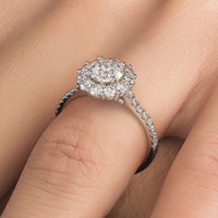 1 Carat Round Brilliant XL Floral Halo