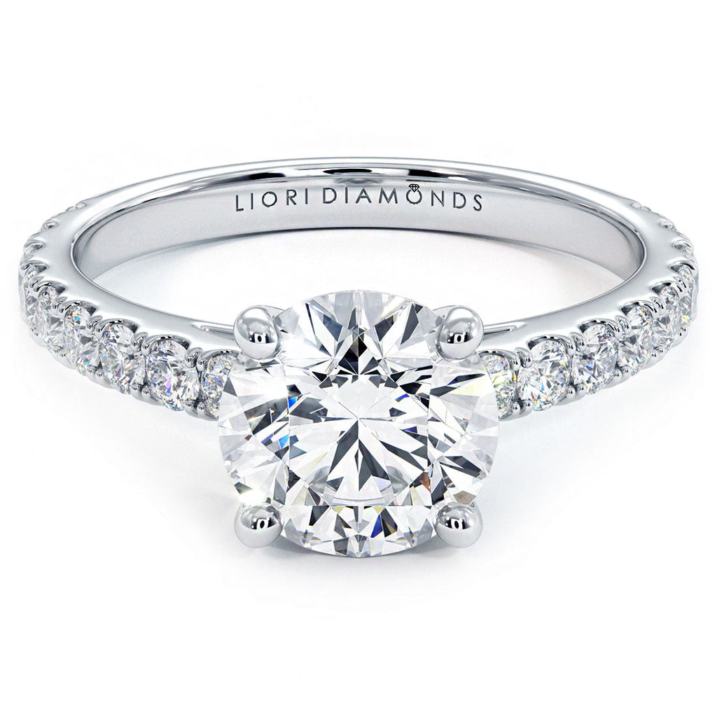 1.5 Carat Round Brilliant Micro Prong Set Cathedral
