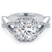 Carat Round Brilliant Square Halo Infinity Twist – Liori Diamonds