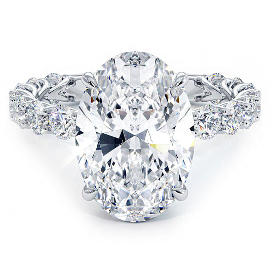 Lucida Setting Oval Cut Natural Diamond Engagement Rings – Liori Diamonds