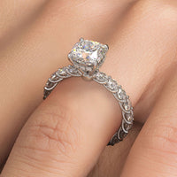 2 Carat Cushion Cut Under Halo Lucida Setting