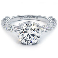 3 Carat Round Brilliant Under Halo Lucida Setting