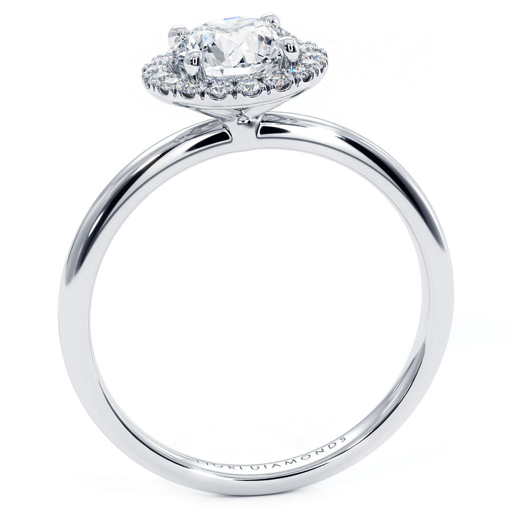 1 Carat Round Brilliant Petite Micropavé Halo