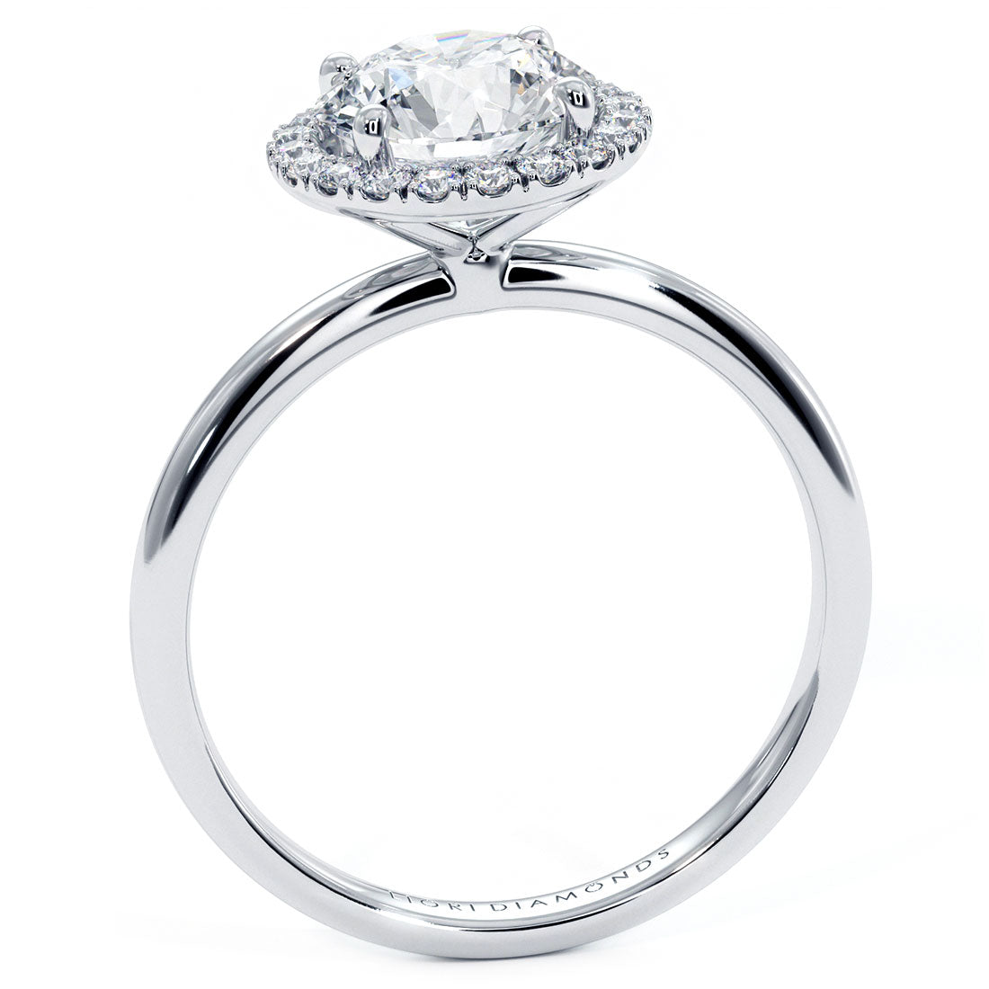 1.5 Carat Round Brilliant Petite Micropavé Halo