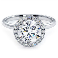 2 Carat Round Brilliant Petite Micropavé Halo