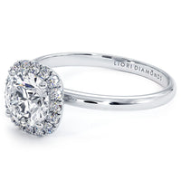 1 Carat Round Brilliant Petite Micropavé Halo