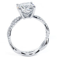 2 Carat Cushion Cut Infinity Twist Micropavé