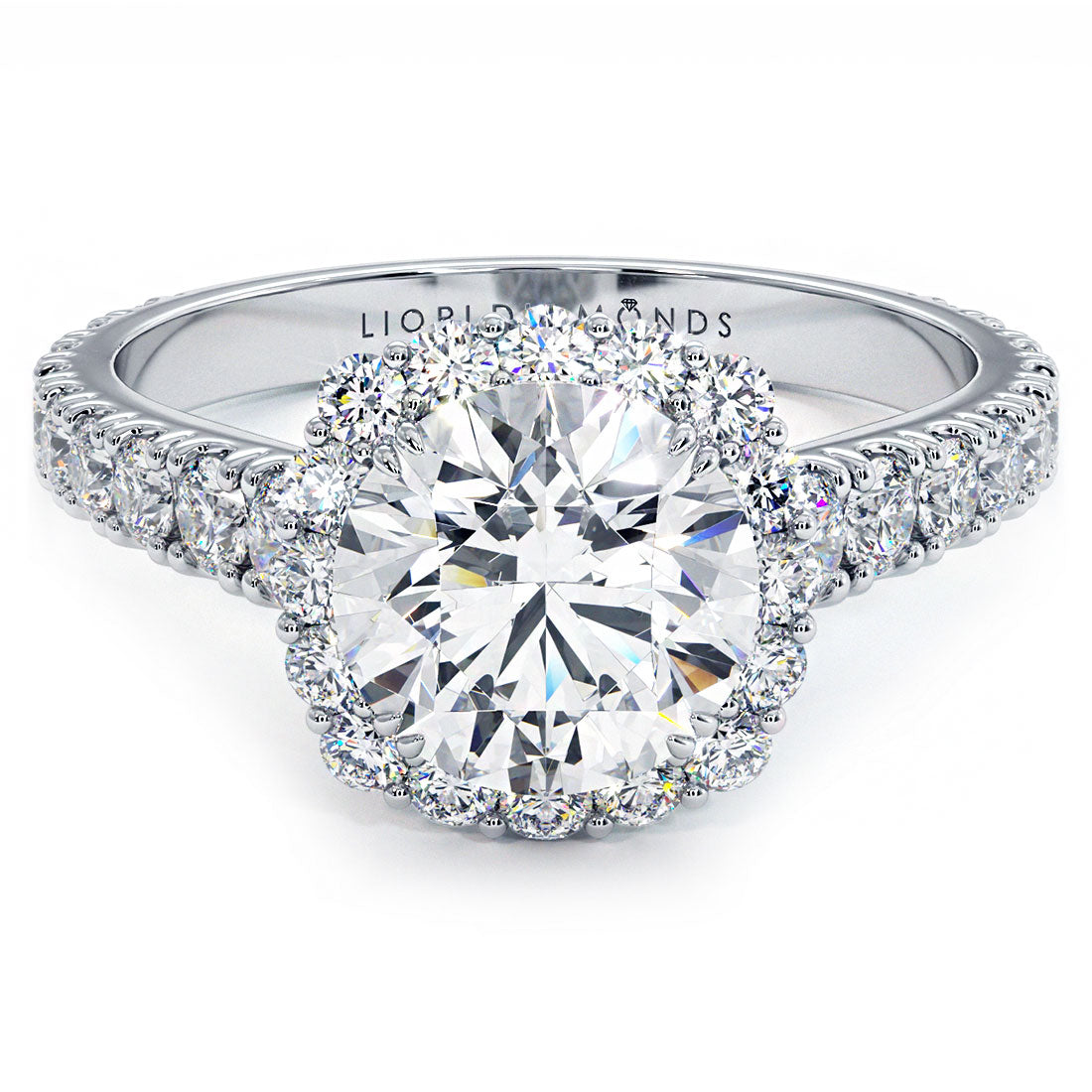 1.5 Carat Round Brilliant Micro Prong Set Halo