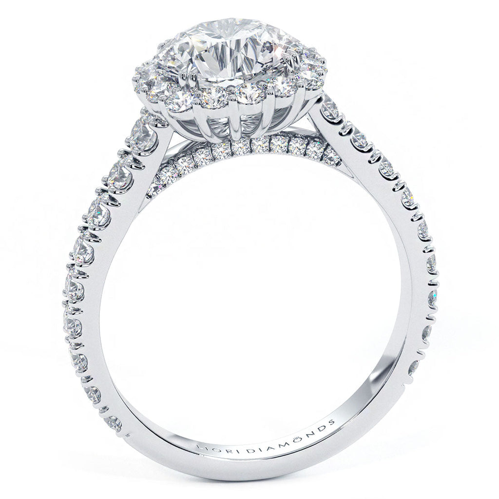 1.5 Carat Round Brilliant Micro Prong Set Halo