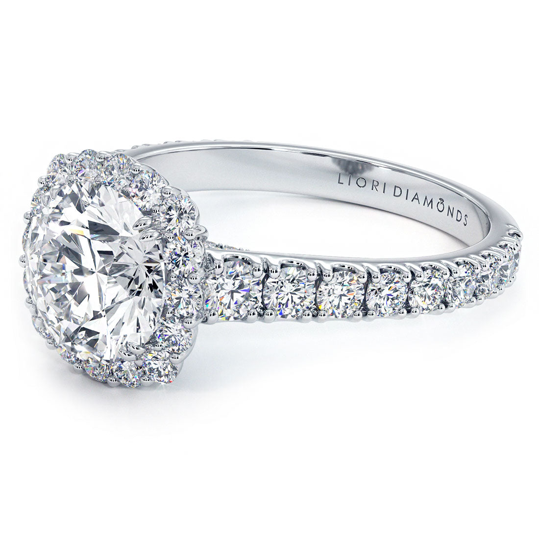 1.5 Carat Round Brilliant Micro Prong Set Halo