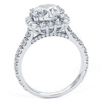 3 Carat Round Brilliant Micro Prong Set Halo