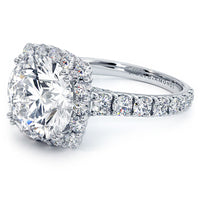 4 Carat Round Brilliant Micro Prong Set Halo