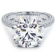 Carat Round Brilliant Petite 3D Micropavé Shank – Liori Diamonds