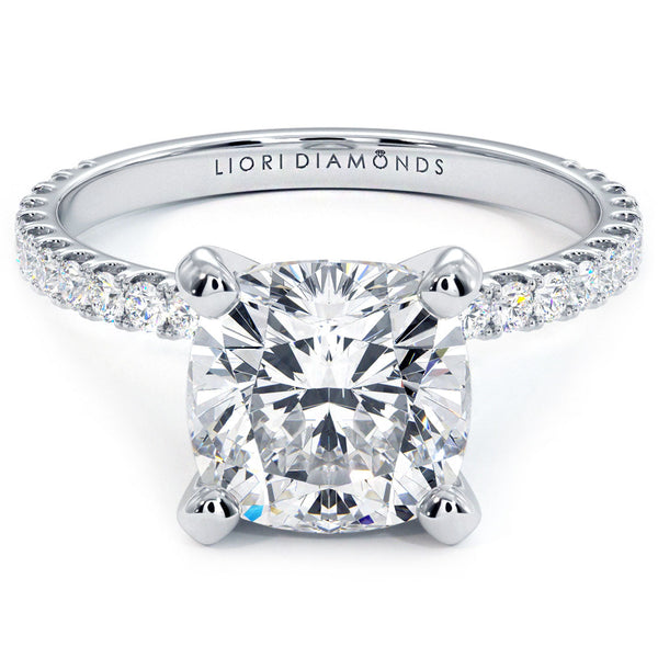 3.5 Carat Cushion Cut Petite Micropavé