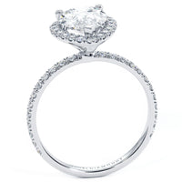 2 Carat Pear Shape Petite Halo Micropavé