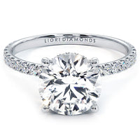 2 Carat Round Brilliant Under Halo Petite Micropavé