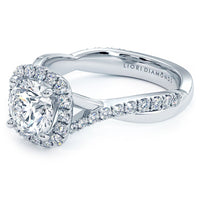 1 Carat Round Brilliant Micropavé Halo Infinity Twist