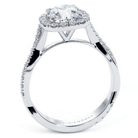 1.5 Carat Round Brilliant Micropavé Halo Infinity Twist