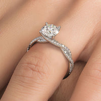 1.5 Carat Round Brilliant Petite Micropavé Infinity Twist