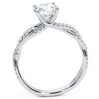 1.5 Carat Round Brilliant Petite Micropavé Infinity Twist