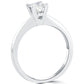 0.73 Carat H-SI2 Princess Cut Diamond Solitaire Engagement Ring 14k White Gold