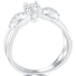 0.62 Carat D-SI1 Certified Natural Round Diamond Engagement Ring 18k White Gold