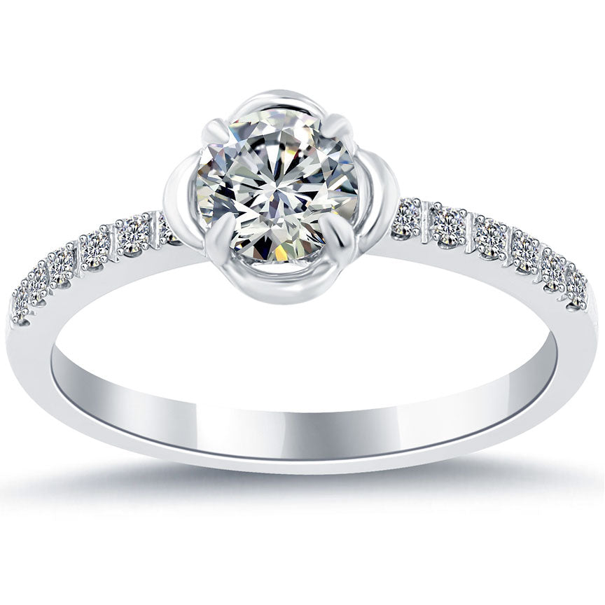 1.75 Carat Round Brilliant Cut Natural Diamond Solitaire Engagement Ring