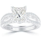 2.48 Carat J-VS1 Princess Cut Diamond Engagement Ring 18k Gold Vintage Style