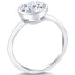 2.31 Carat F-SI2 Round Diamond Solitaire Engagement Ring 14k Gold Bezel Setting